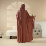 Load image into Gallery viewer, 5-Piece Set Farasha Abaya, Premium Farasha Textured Open Abaya (ABA095)