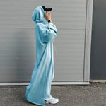 Load image into Gallery viewer, Hooded Sweatshirt Abaya | Hoodie Abaya With Pockets (AA125)