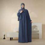 Load image into Gallery viewer, Reversible Crepe Abaya & Hijab (AA027)