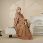 Load image into Gallery viewer, Reversible Crepe Abaya & Hijab (AA027)