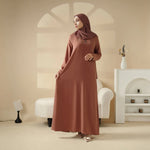 Load image into Gallery viewer, 5-Piece Set Farasha Abaya, Premium Farasha Textured Open Abaya (ABA095)