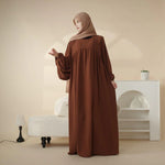 Load image into Gallery viewer, Reversible Crepe Abaya & Hijab (AA027)
