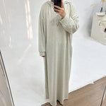Load image into Gallery viewer, Hooded Sweatshirt Abaya | Hoodie Abaya With Pockets (AA125)