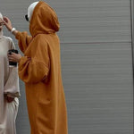 Load image into Gallery viewer, Hooded Sweatshirt Abaya | Hoodie Abaya With Pockets (AA125)