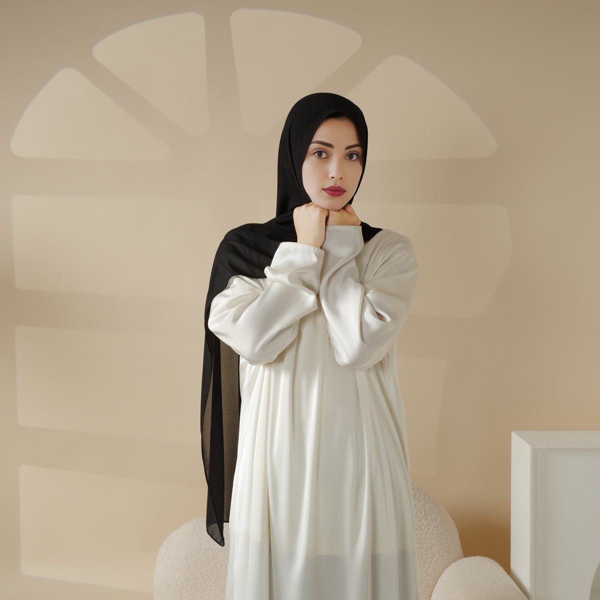 Plain Chiffon Shawl, Extra Fine Chiffon Hijab (AH067)