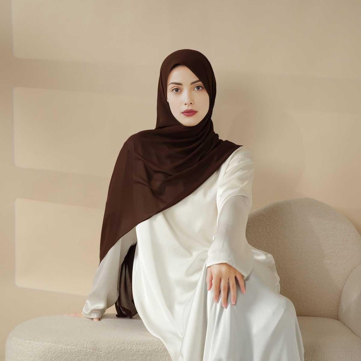 Plain Chiffon Shawl, Extra Fine Chiffon Hijab (AH067)