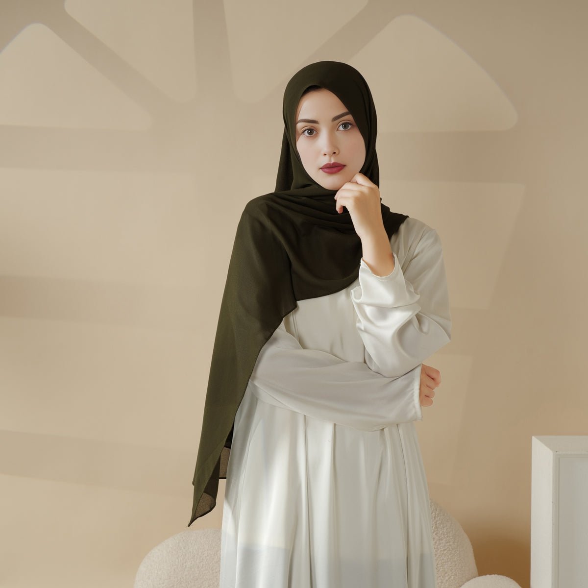 Plain Chiffon Shawl, Extra Fine Chiffon Hijab (AH067)