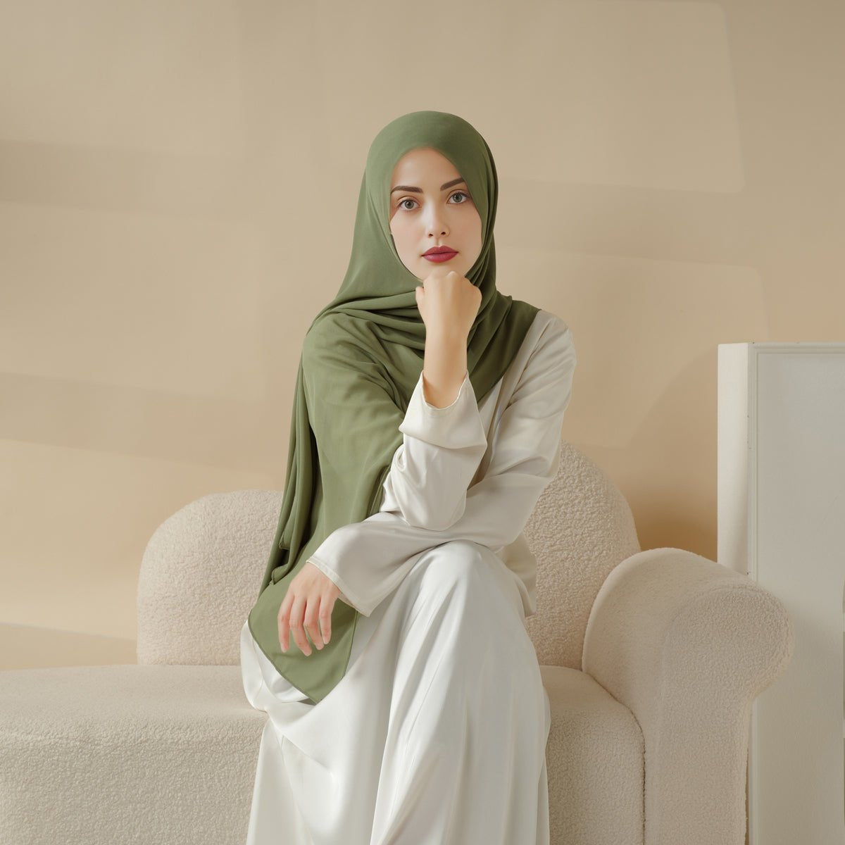 Plain Chiffon Shawl, Extra Fine Chiffon Hijab (AH067)