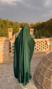 Green Irani Sleeves Chadar - Nida Matte Fabric