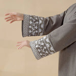 Load image into Gallery viewer, Elegant Cocoon-Cut Pullover Dress | 2-Piece Set Embroidered Abaya (AA145)