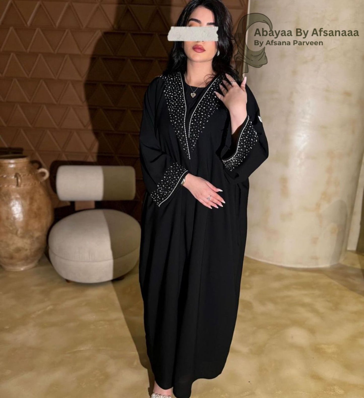 Beautiful unique handwork pattern abaya