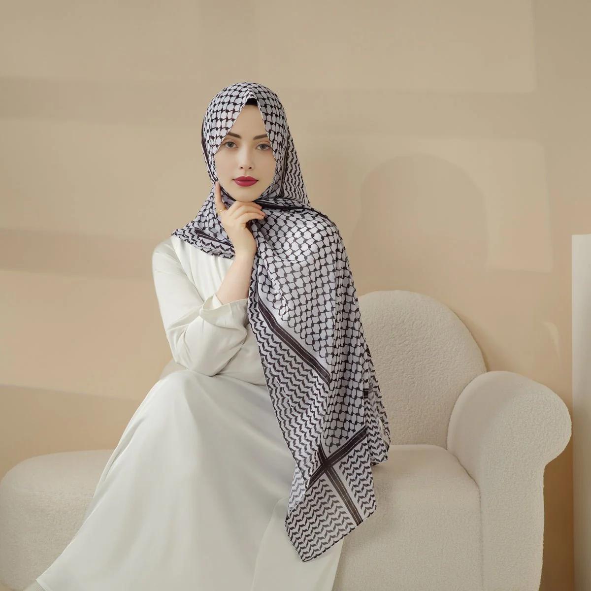 Chiffon Keffiyeh Hijab (AH045)