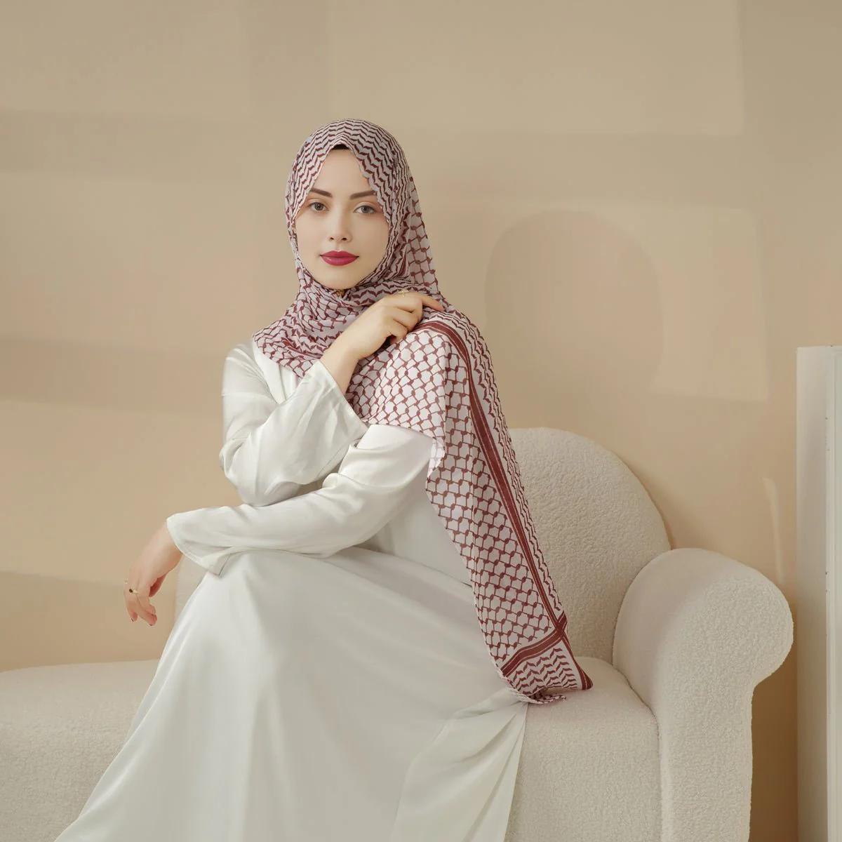 Chiffon Keffiyeh Hijab (AH045)