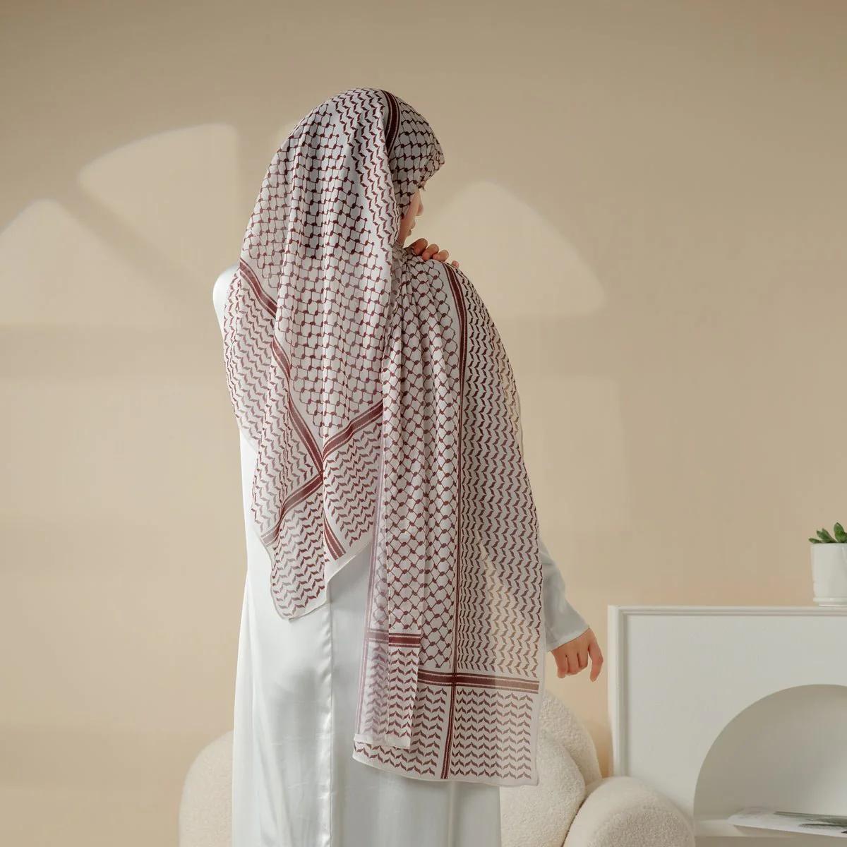Chiffon Keffiyeh Hijab (AH045)