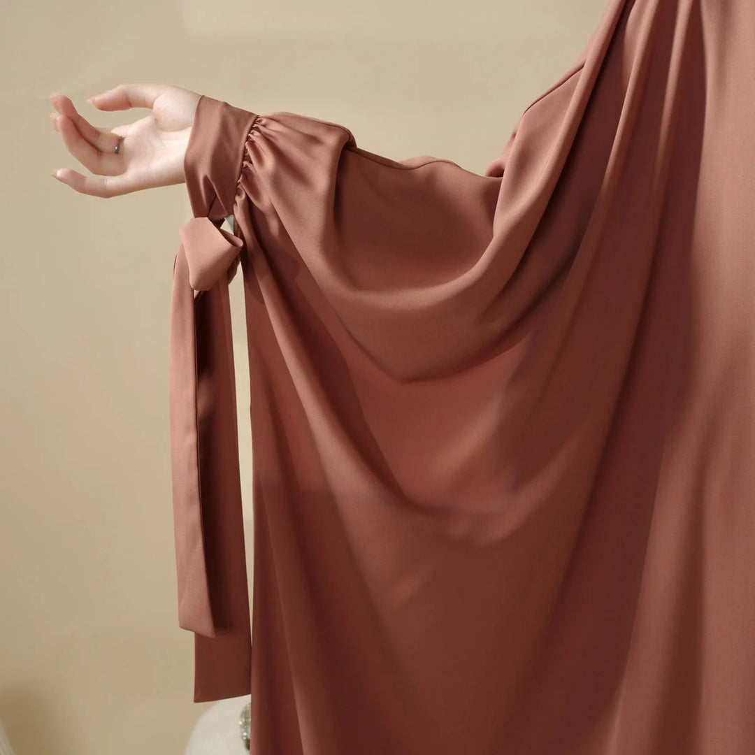 5-Piece Set Farasha Abaya, Premium Farasha Textured Open Abaya (ABA095)