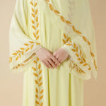 Load image into Gallery viewer, Elegant Crew Neck Long Sleeve Chiffon Abaya Dress with Matching Headscarf (AA230)
