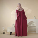 Load image into Gallery viewer, Reversible Crepe Abaya &amp; Hijab (AA027)
