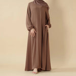 Load image into Gallery viewer, Modest Luxury Premium Nida Abaya | Zoom Umbrella Cut Summer Abaya (AA233)
