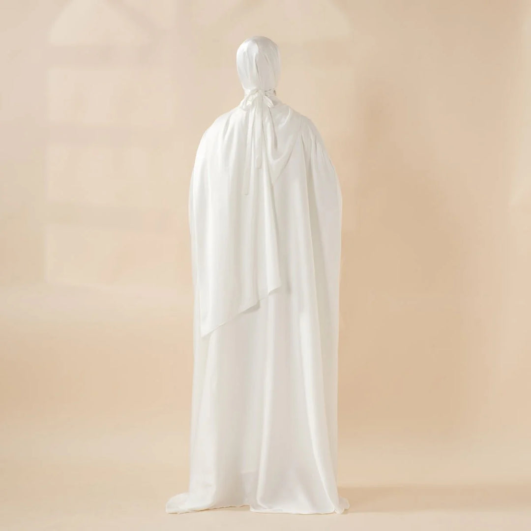 5-Piece Set Butterfly Abaya With Niqab, Loose Full Cover Satin Abaya (ABA019)