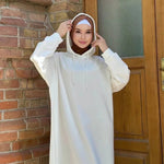 Load image into Gallery viewer, Hooded Sweatshirt Abaya | Hoodie Abaya With Pockets (AA125)
