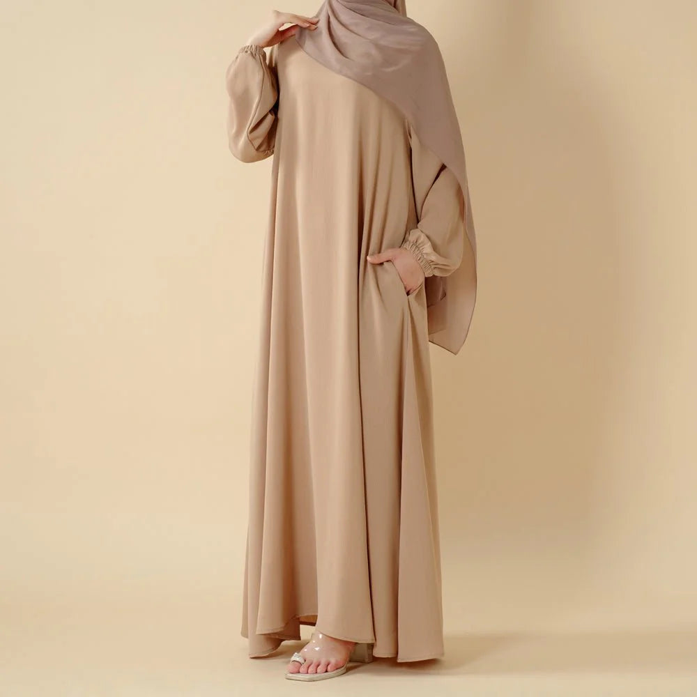 Modest Luxury Premium Nida Abaya | Zoom Umbrella Cut Summer Abaya (AA233)
