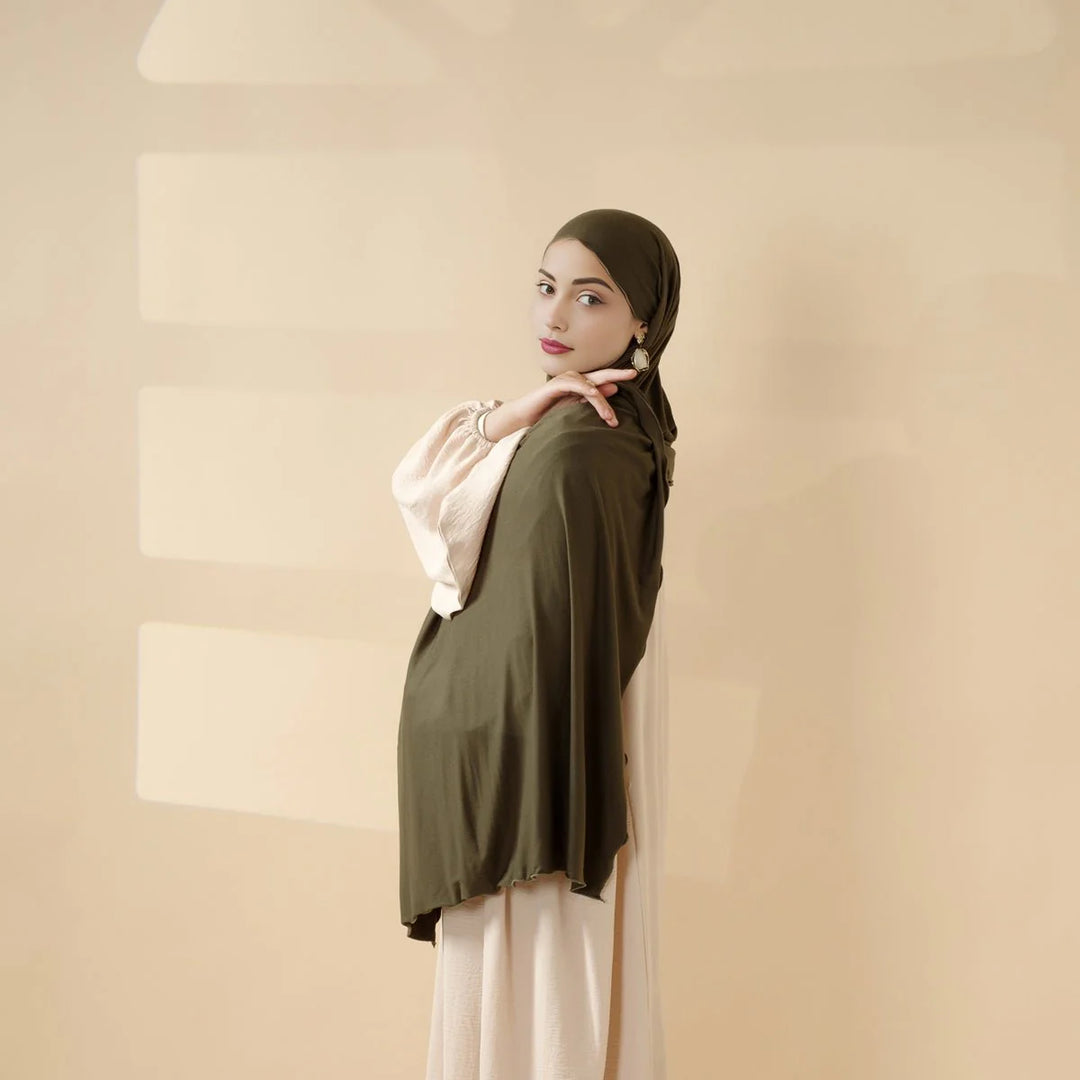 Perfect Hijab for Eid: Premium Modal Jersey Long Scarf – Soft, Breathable & Elegant in 8 Colors Shawl (AH105)
