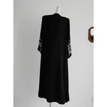 Load image into Gallery viewer, Black Banquet Dress Abaya Set | Embroidered Diamond Elegance 3-Piece Abaya with Hijab (ABA184)
