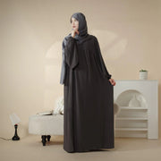 Reversible Crepe Abaya & Hijab (AA027)