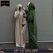 Hooded Sweatshirt Abaya | Hoodie Abaya With Pockets (AA125)