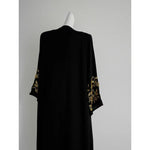 Load image into Gallery viewer, Black Banquet Dress Abaya Set | Embroidered Diamond Elegance 3-Piece Abaya with Hijab (ABA184)
