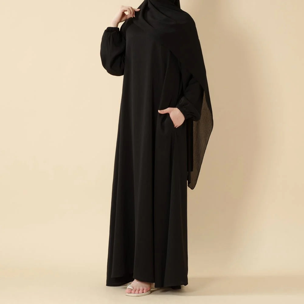 Modest Luxury Premium Nida Abaya | Zoom Umbrella Cut Summer Abaya (AA233)