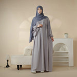 Load image into Gallery viewer, Reversible Crepe Abaya &amp; Hijab (AA027)
