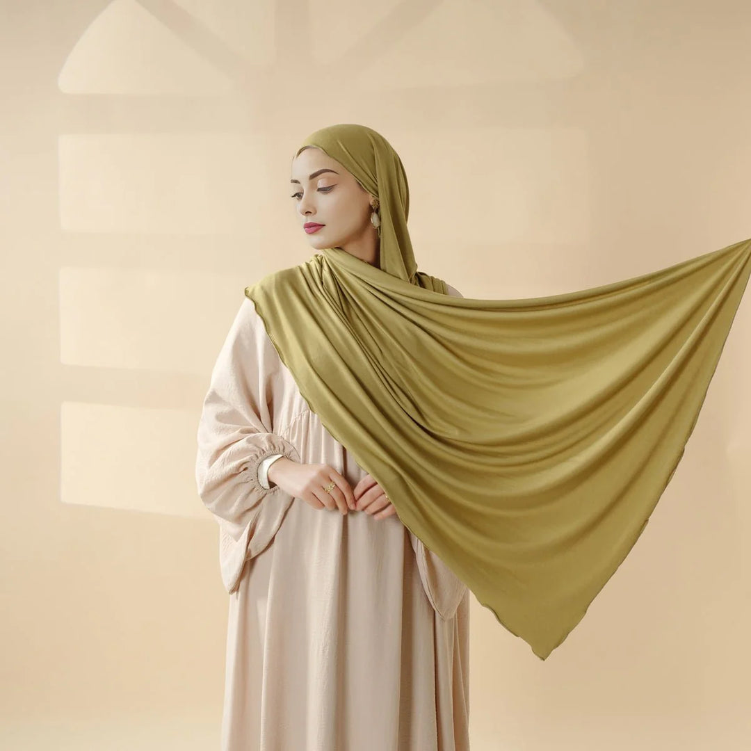 Perfect Hijab for Eid: Premium Modal Jersey Long Scarf – Soft, Breathable & Elegant in 8 Colors Shawl (AH105)