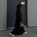 Load image into Gallery viewer, Hooded Sweatshirt Abaya | Hoodie Abaya With Pockets (AA125)

