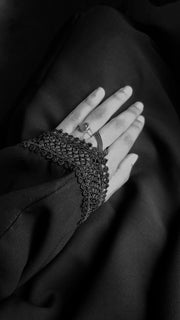 Premium Irani Sleeves Lace Chadar Fabric - Firdaus Matte Finish