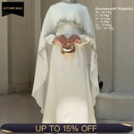 Load image into Gallery viewer, Celestial Rhinestone Abaya with Matching Cape | Luxury 2-Piece Evening Abaya Dress (AA251)
