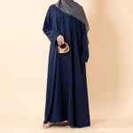 Load image into Gallery viewer, Elegant Pleated Georgette Maxi Dress Abaya | Long Sleeve Modest Dress with Hidden Pockets (AA254)
