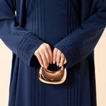 Load image into Gallery viewer, Elegant Pleated Georgette Maxi Dress Abaya | Long Sleeve Modest Dress with Hidden Pockets (AA254)
