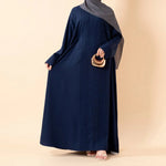 Load image into Gallery viewer, Elegant Pleated Georgette Maxi Dress Abaya | Long Sleeve Modest Dress with Hidden Pockets (AA254)
