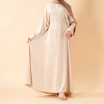 Load image into Gallery viewer, Elegant Pleated Georgette Maxi Dress Abaya | Long Sleeve Modest Dress with Hidden Pockets (AA254)
