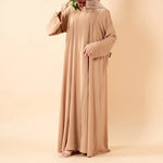 Load image into Gallery viewer, Elegant Pleated Georgette Maxi Dress Abaya | Long Sleeve Modest Dress with Hidden Pockets (AA254)
