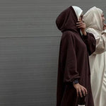 Load image into Gallery viewer, Hooded Sweatshirt Abaya | Hoodie Abaya With Pockets (AA125)
