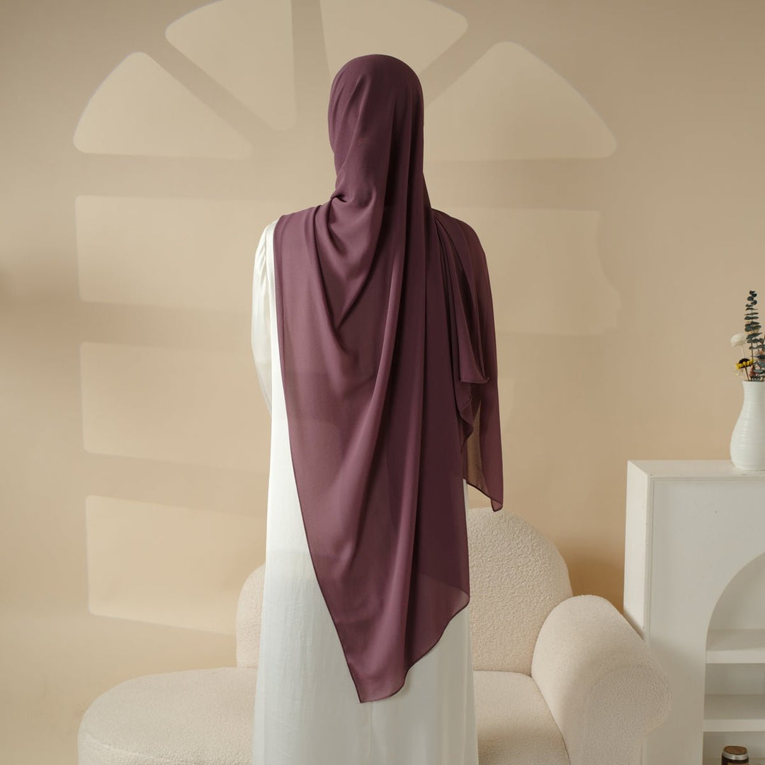 Plain Chiffon Shawl, Extra Fine Chiffon Hijab (AH067)