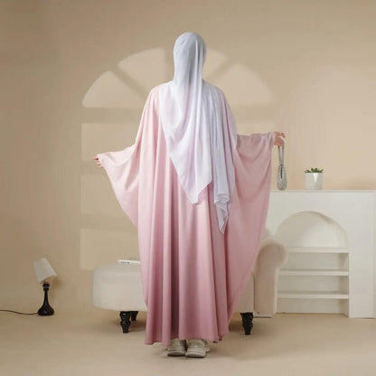 Glitter Gradient Polyester Abaya Set 4-Piece (ABA036)