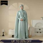 Load image into Gallery viewer, Luxury Wedding Abaya 3-Piece Bridal Abaya Set (ABA044)
