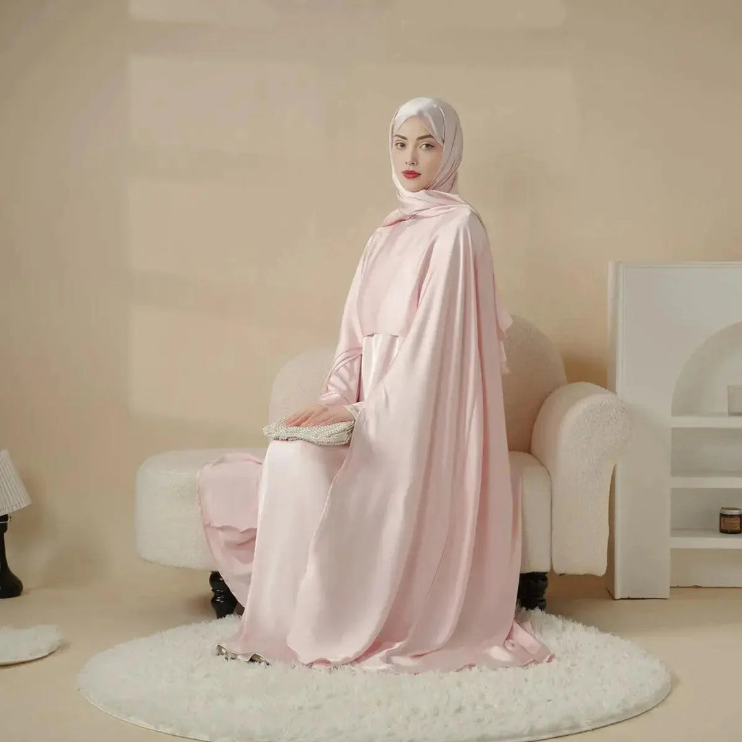 Luxury Wedding Abaya 3-Piece Bridal Abaya Set (ABA044)