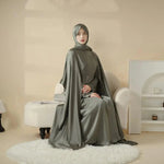 Load image into Gallery viewer, Luxury Wedding Abaya 3-Piece Bridal Abaya Set (ABA044)
