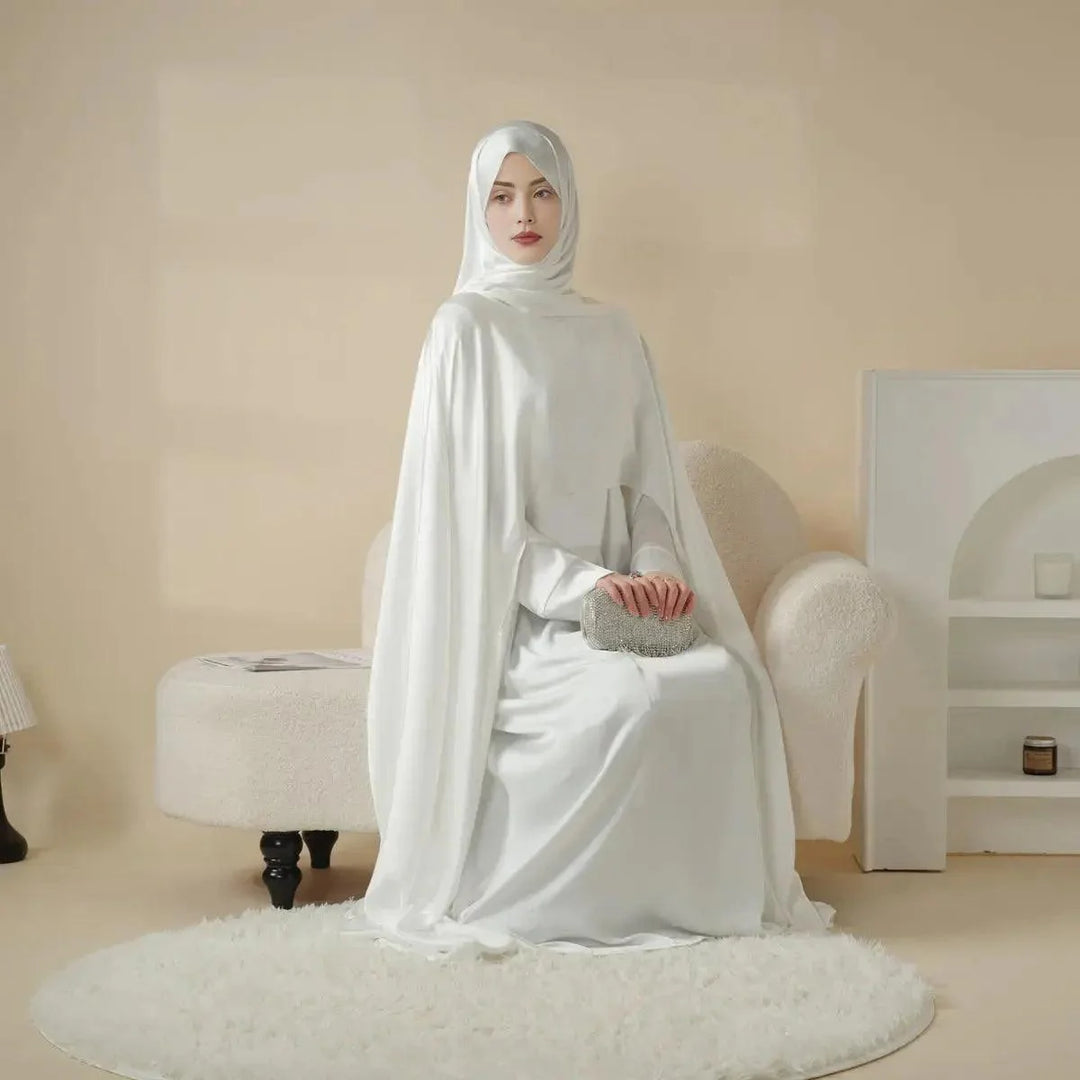 Luxury Wedding Abaya 3-Piece Bridal Abaya Set (ABA044)