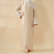 Elegant Cocoon-Cut Pullover Dress | 2-Piece Set Embroidered Abaya (AA145)