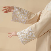 Elegant Cocoon-Cut Pullover Dress | 2-Piece Set Embroidered Abaya (AA145)